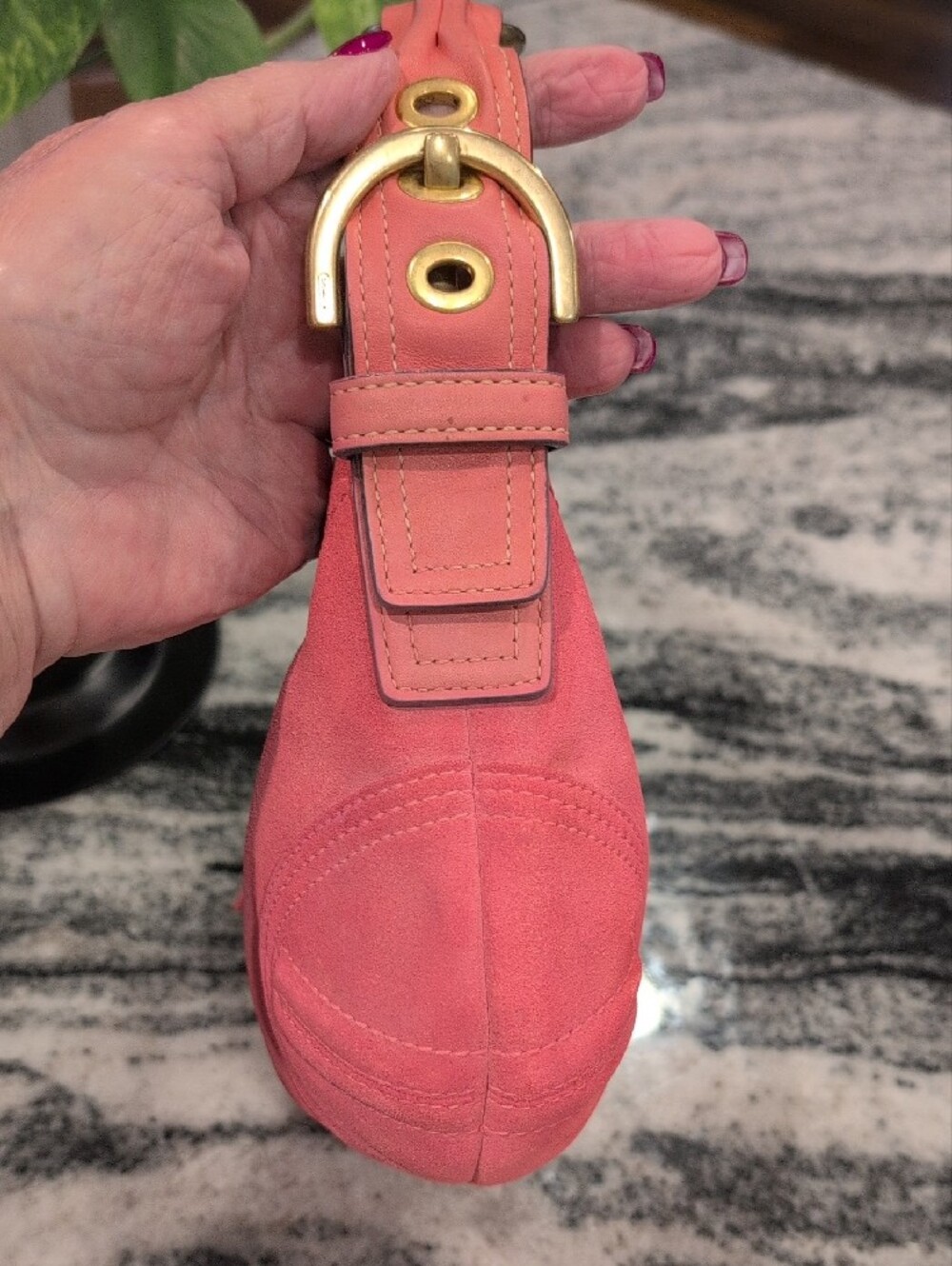 Coach Mini Soho Suede Hobo Shoulder Bag - VINTAGE - Picture 4 of 9